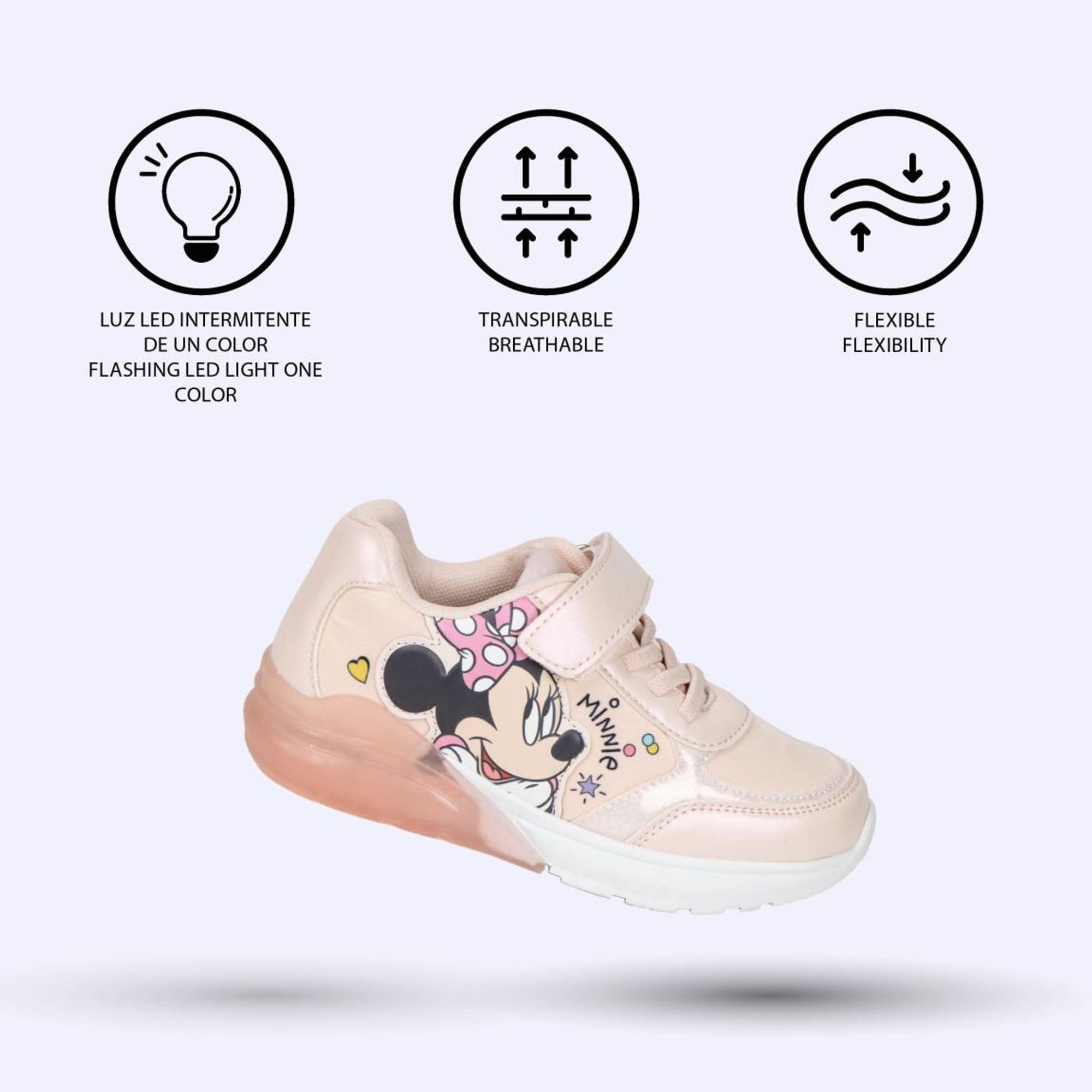 CERDÁ Life'S Little Moments Deportiva Suela TPR con Luces Minnie Zapatillas DeportivasNiñas