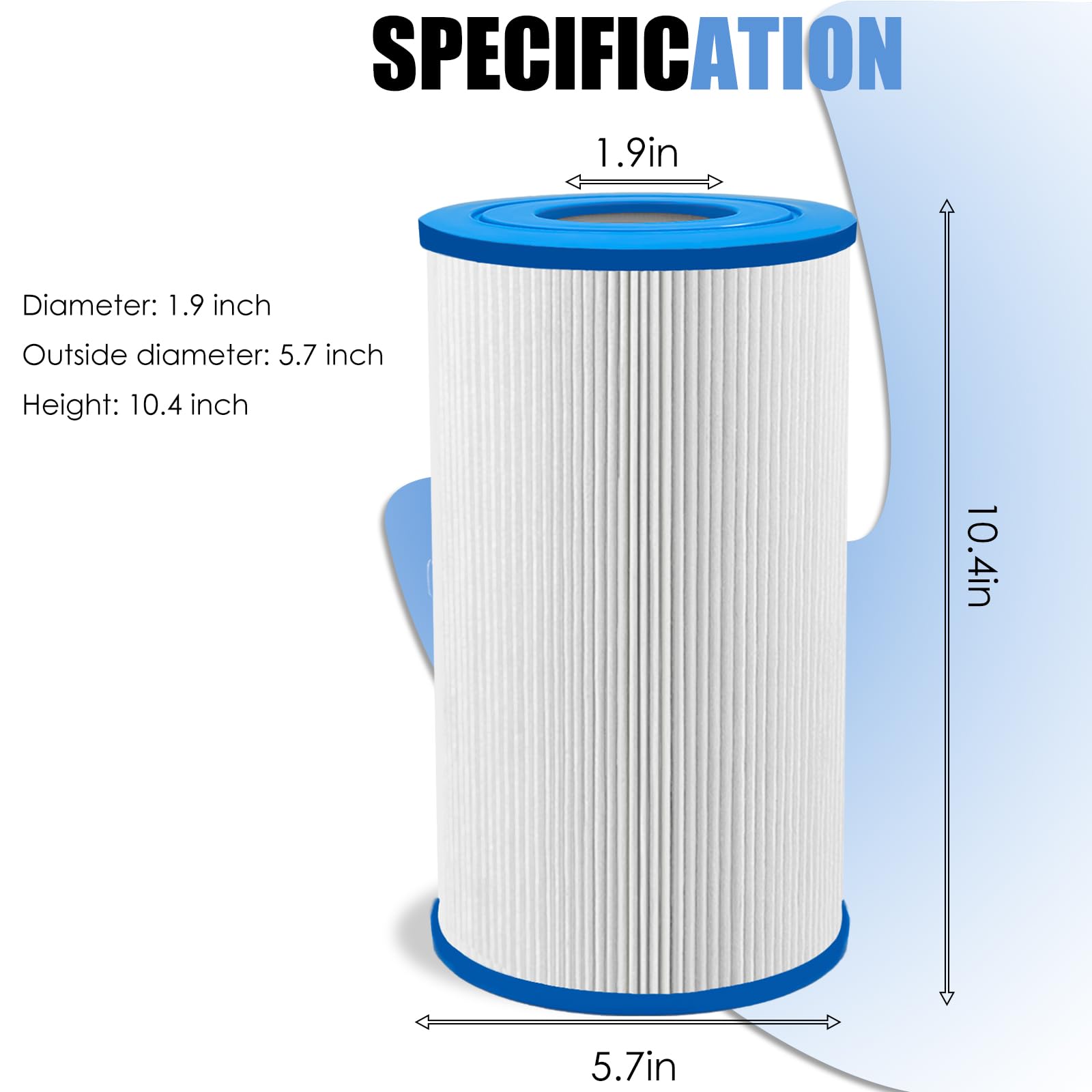 LVJUSEN 0969601 Replacement Filter Compatible with Tri-x Hot Springs Hot Tub Filters, Replaces Prodigy Filter, 73178, 73250, Watkins 31489, PWK30-5 Pack