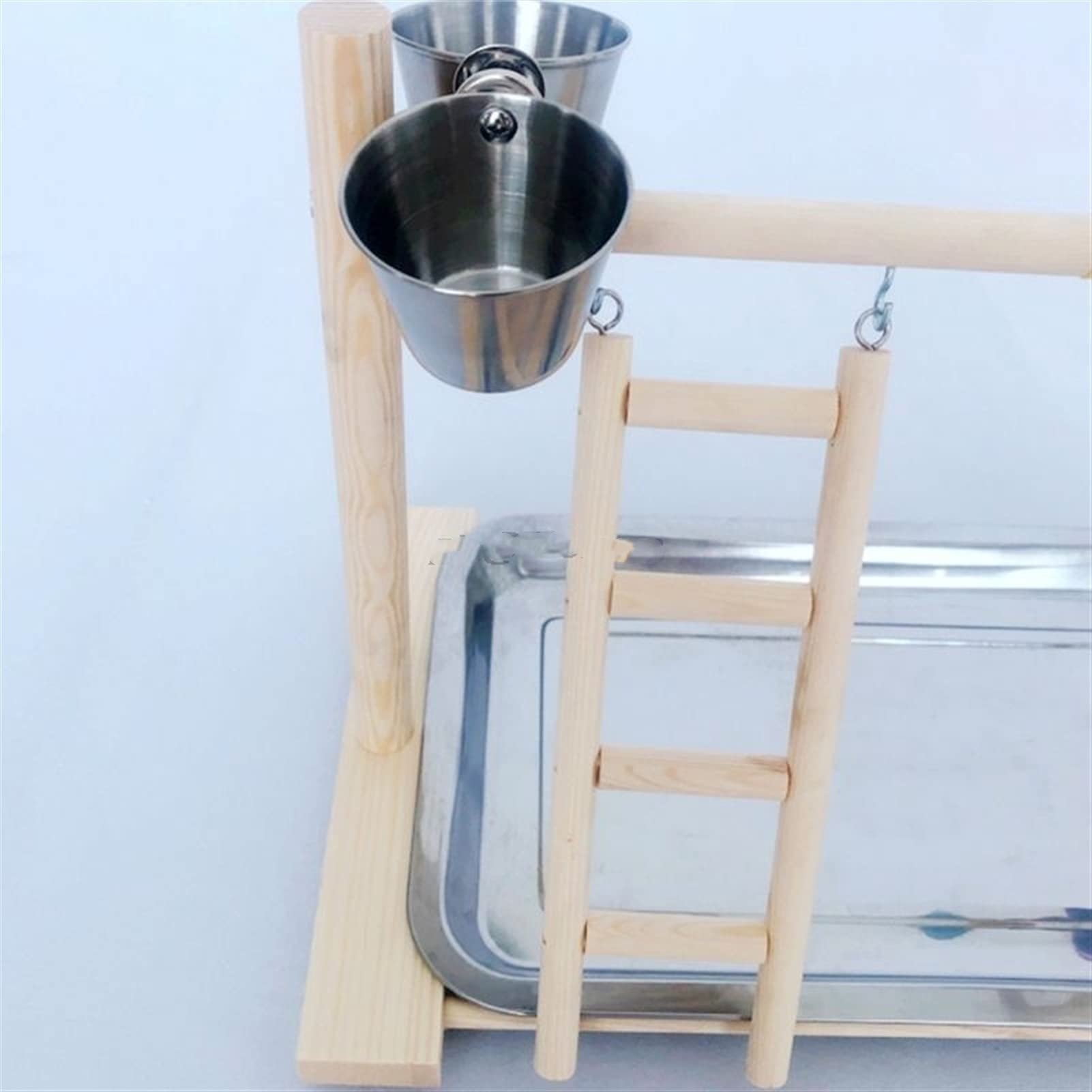 Parque de juegos de pájaros, estación de juegos, e Soporte de madera for percha de pájaros, plataforma for loros, patio de juegos, gimnasio de ejercicios, soporte de juego, escalera, juguetes interact