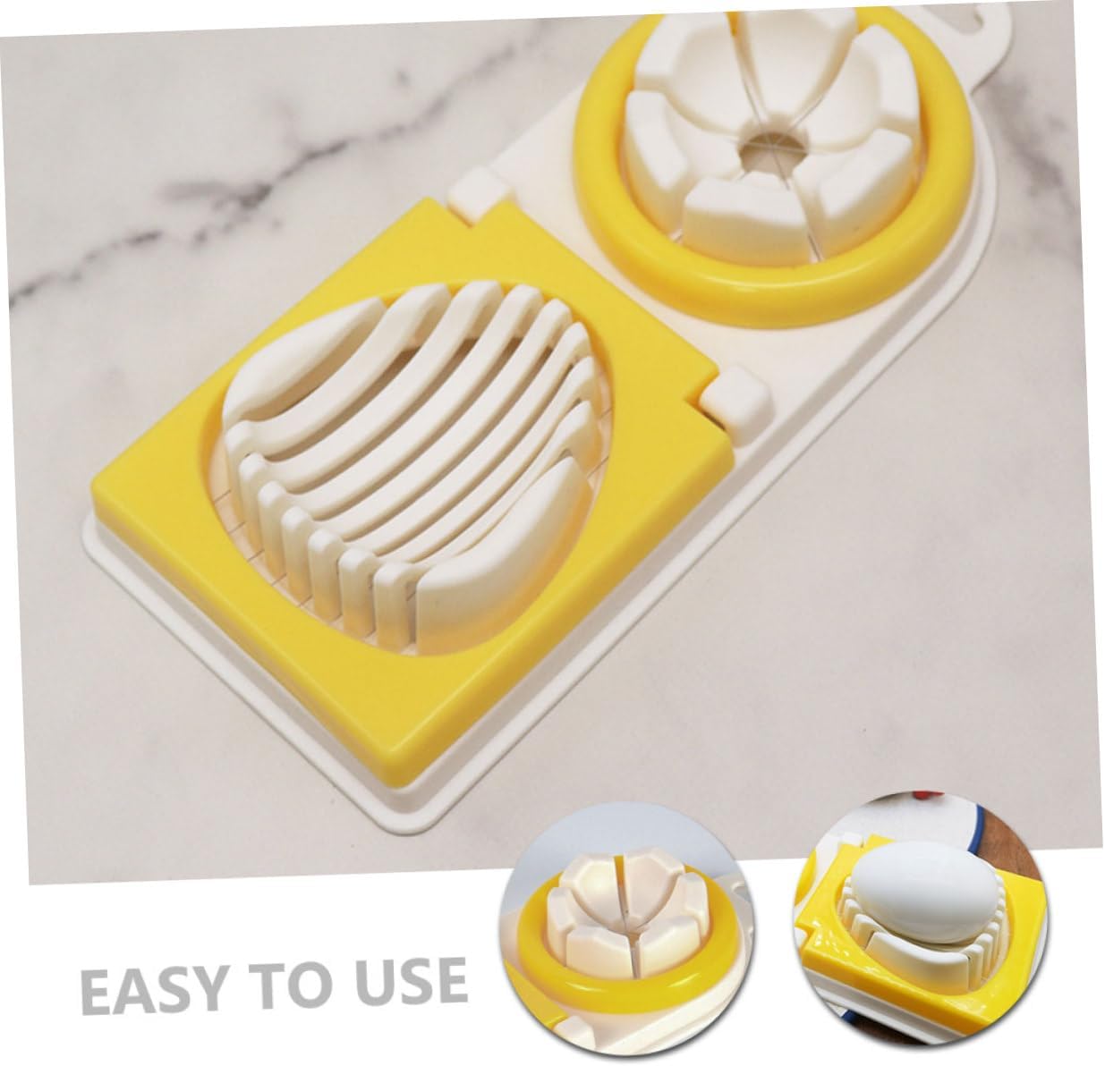 DIY Egg Slicer Cutter for Boiled Egg, Stainless Steel PP Kitchen Gadget image 3
