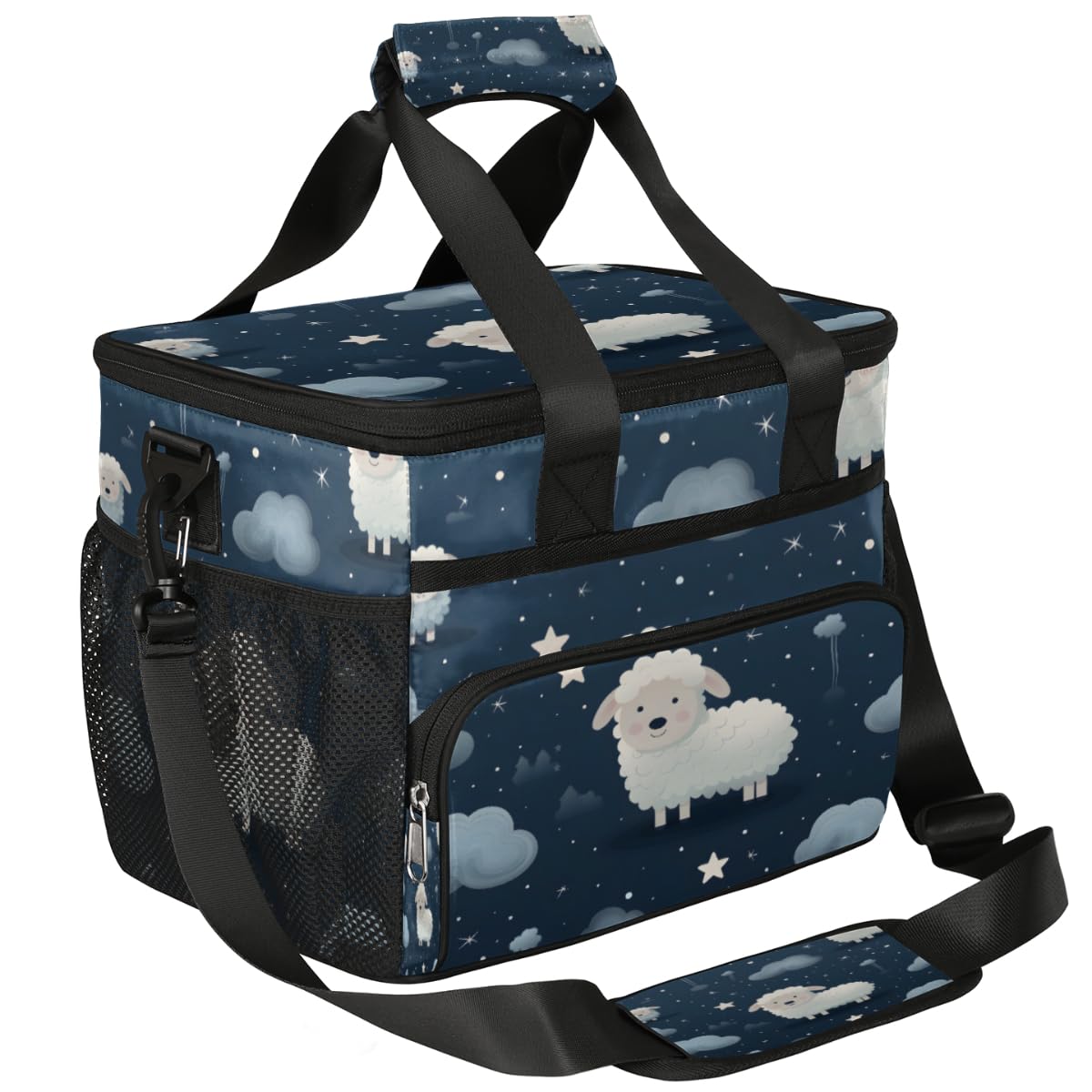 Sheep Insulated Picnic Backpack Lunch Box for Women Men Picnic Basket Tote Lunch Bag Picnic Bag Portable Lunch Bags for Picnic, Beach, Work, Trip,Office, Camp Cute Sheep