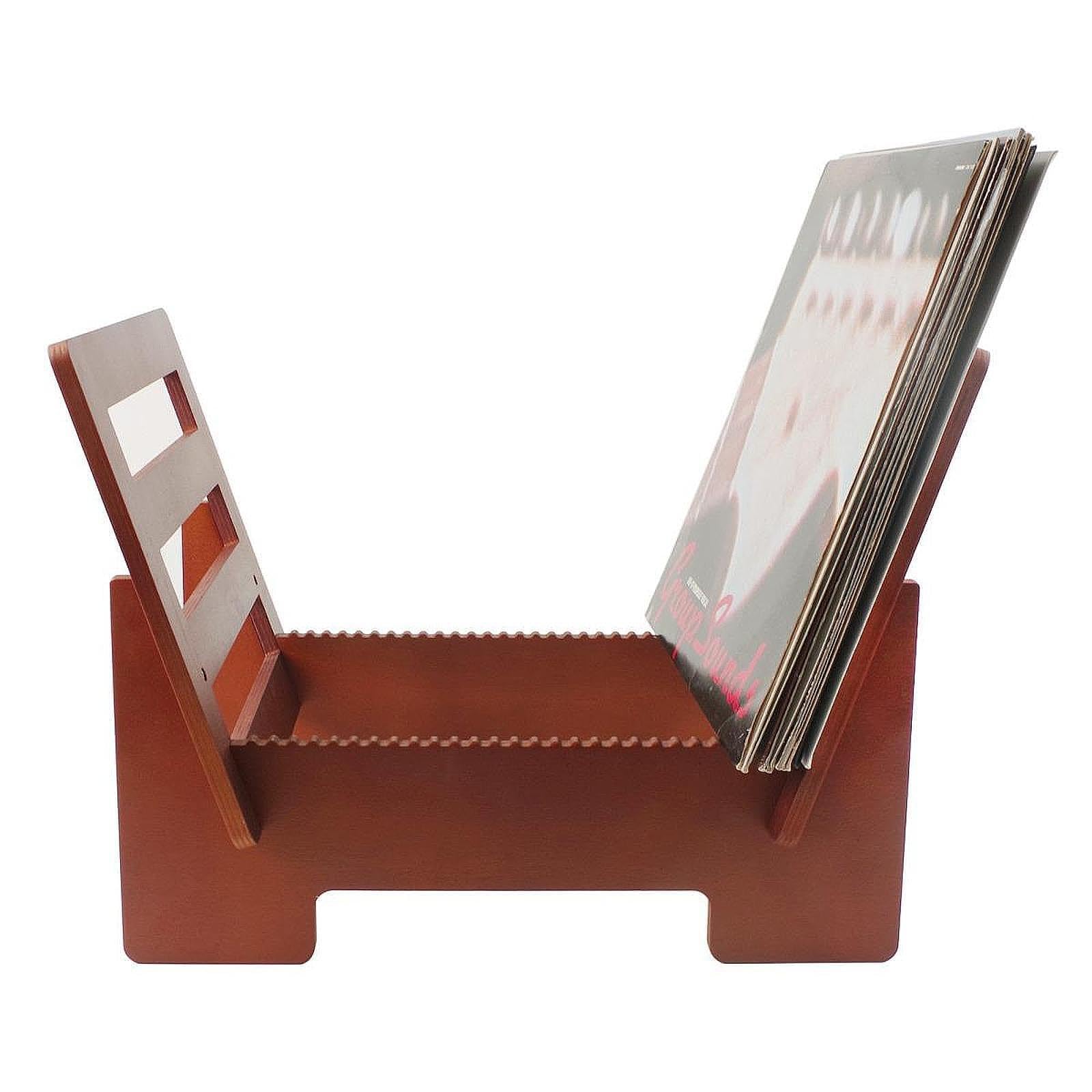 Supporto per dischi in vinile in legno, accessorio che mantiene gli album organizzati un elegante espositore rustico, garantendone la durevolezza a, Stile A