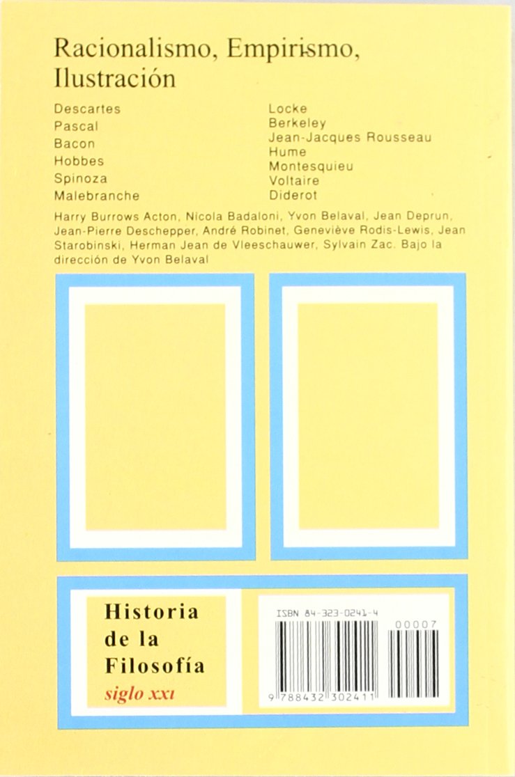 Racionalismo, empirismo, ilustración (Historia de la filosofía)