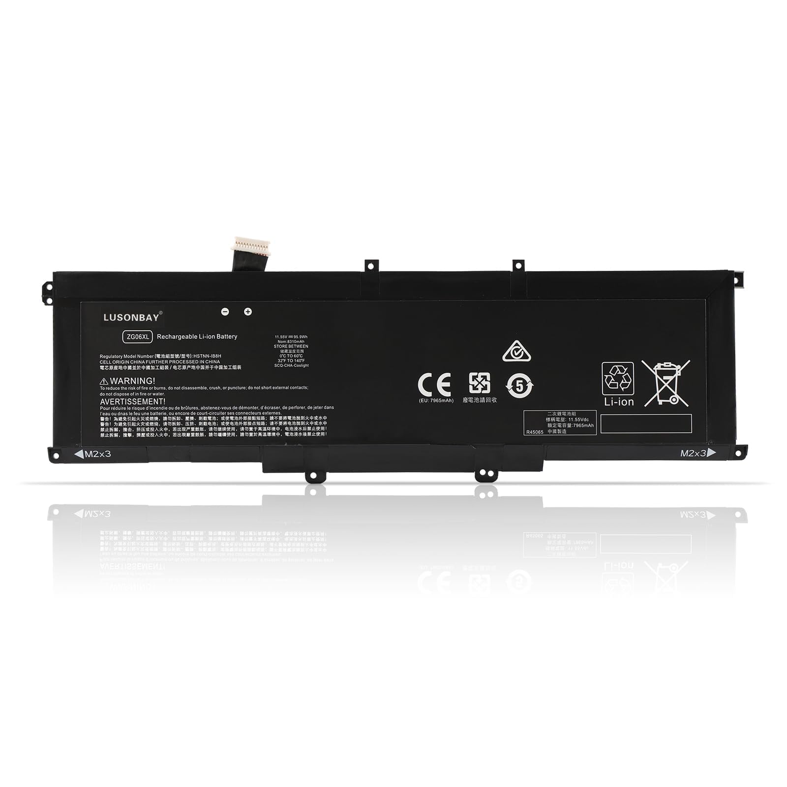ZG06XL HSTNN-IB8H L07045-855 L07351-1C1 ZGO6XL Batteria di ricambio per HP ZBook Studio G5 EliteBook 1050 G1 Serie 11.55V 95.9Wh