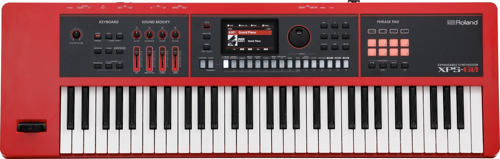 Roland XPS-60 Red Expandable Synthesizer Keyboard, Electronic Musical Instrument-picture-10