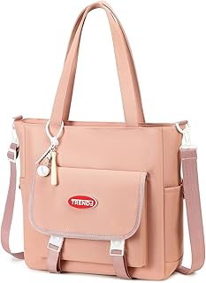 شنطة كروس للنساء - شنطة توت للسيدات، شنط يد نسائية وحقائب كتف بسعة 11 لتر، شنطة يد بمقبض علوي - مثالية للسيدات والامهات والفتيات - 33 × 31 × 11 سم - F661 - بينك