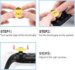 DLseego Chat & Le mauvais lapin 4PCS Prises de main pour Xbox One PS5 PlayStation4 DualSense Commutateur Pro Contrôleur sans fil Deck vapeur, silicone doux anti-dérapant bouton de la carte japonaise 3D Couverture de joystick