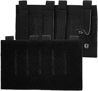 Mounting Placard Platform for Hook-Backing Pouch Molle Hook&Loop Panel Adapter Panel Patch Board Tactical Attachment Plate Vest Carrier and Backpack (10″x 6.5″)
