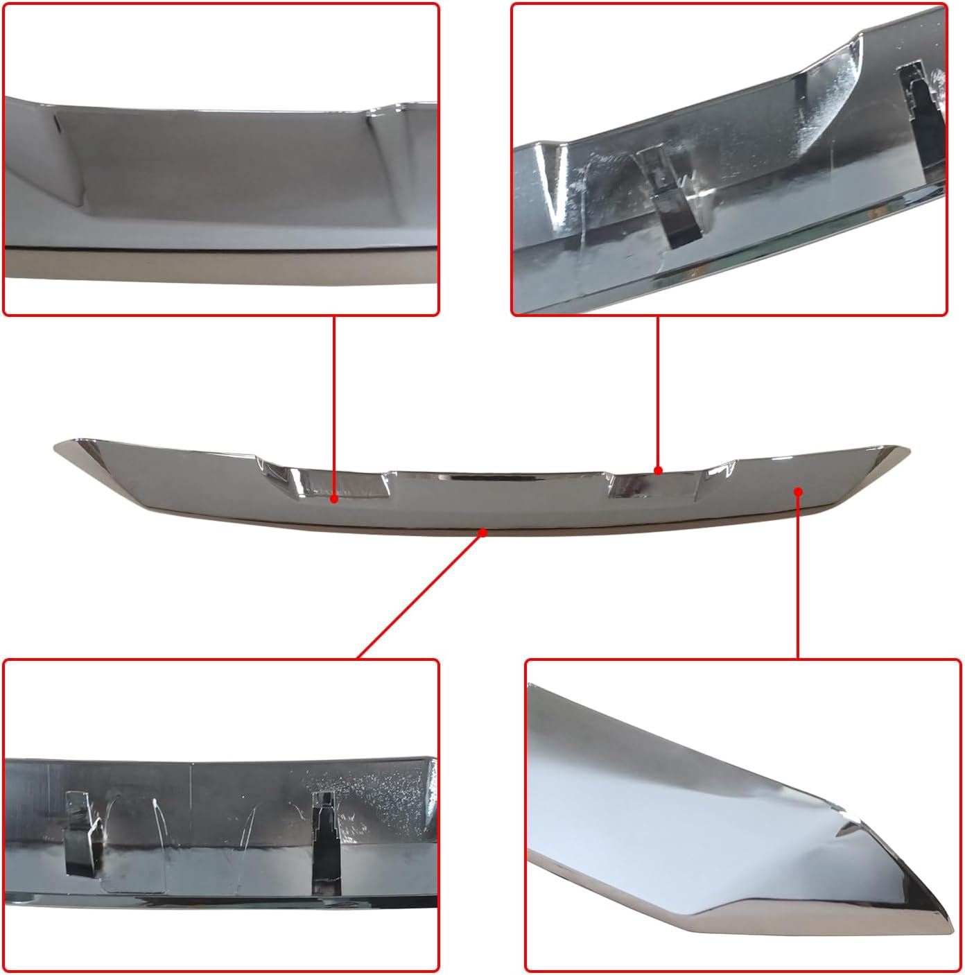 NINTE Front UPPER TOP Replacement Grill For GMC Sierra 1500 2022 2023 2024 2025 Chrome ABS Painted Front Grille Car Accessories Exterior Trim