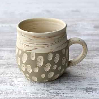 Amazon.co.jp: 《人気商品》常滑焼 憲児窯 練込マグカップ 水玉カット