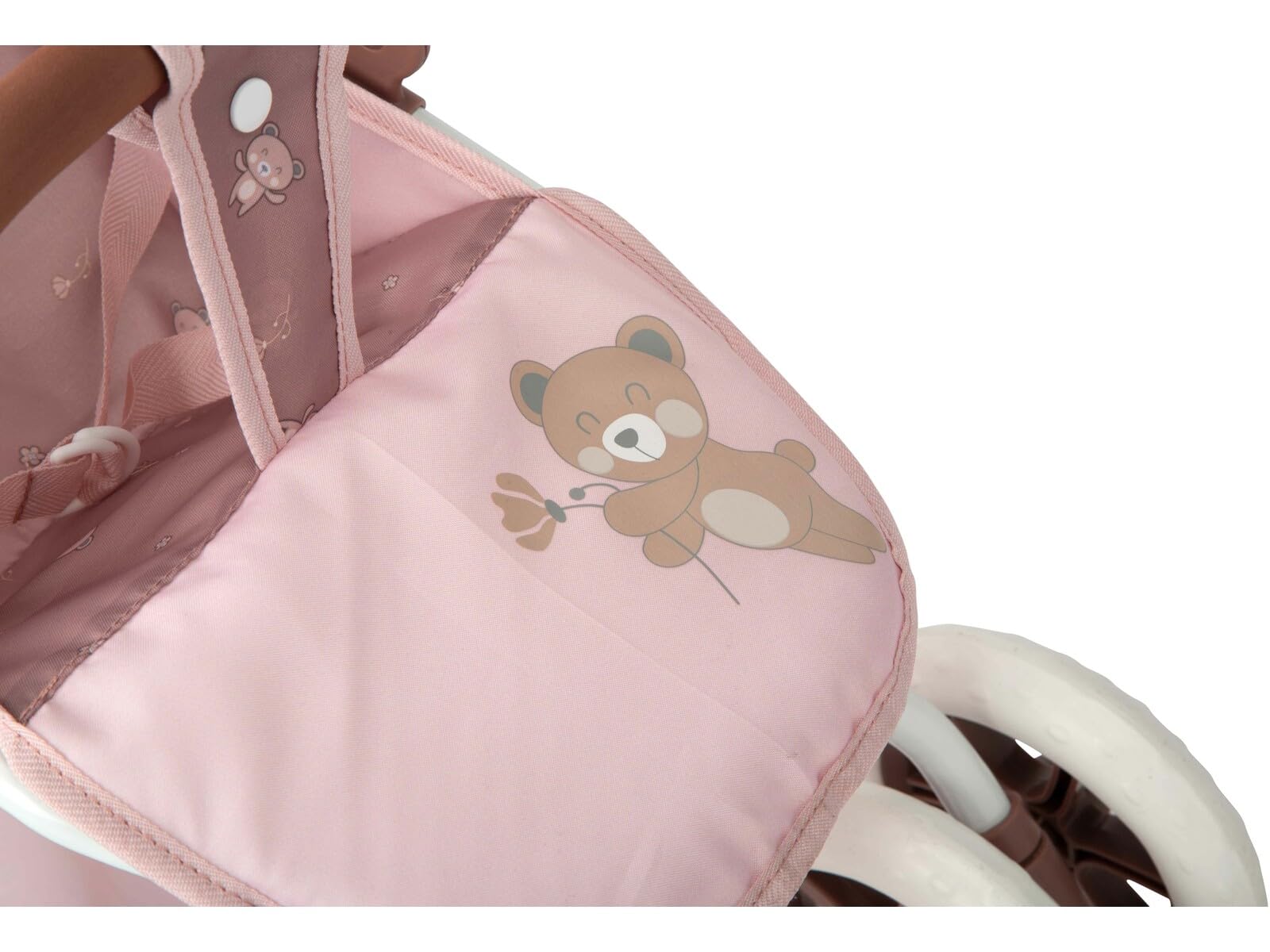 ARIAS-Coche Paseo gemelar Bear. Plegable, con Ruedas Delanteras giratorias y Manillar Ajustable. Incluye Bolso. Altura Manillar es de 47 a 77 cm. Medidas: 45x70x73 CM. Juguete Niños +3 años(ARI40864)