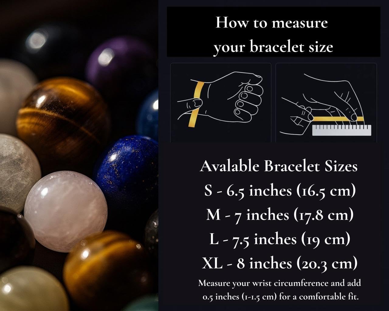 TEJO Natural Stone Beaded Bracelet – Handmade Energy Healing Bracelet for Men & Women, Yoga Chakra Jewelry Gift - Image 4