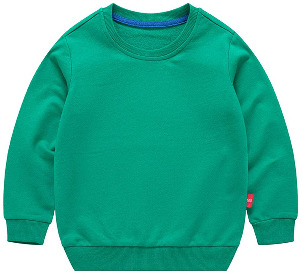 PTPuke Toddler Boys Girls Solid Cotton Thin Sweatshirt Long Sleeve top T-Shirts
