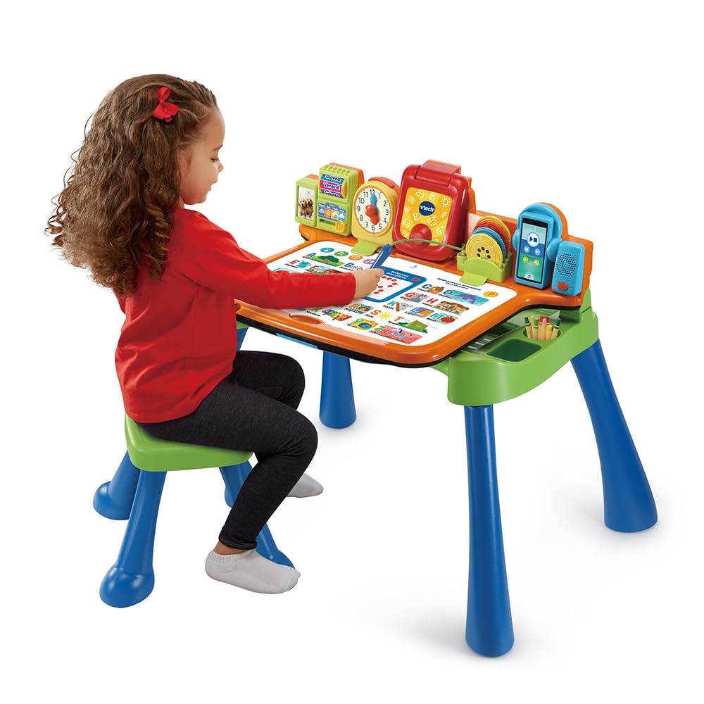 VTech Magico Tavolo Interattivo ToccaImpara 5 in 1 Bambini 3-6 Anni | Funzione Proiettore, Impara a Scrivere e Disegnare, Cavalletto, Lingua Italiana