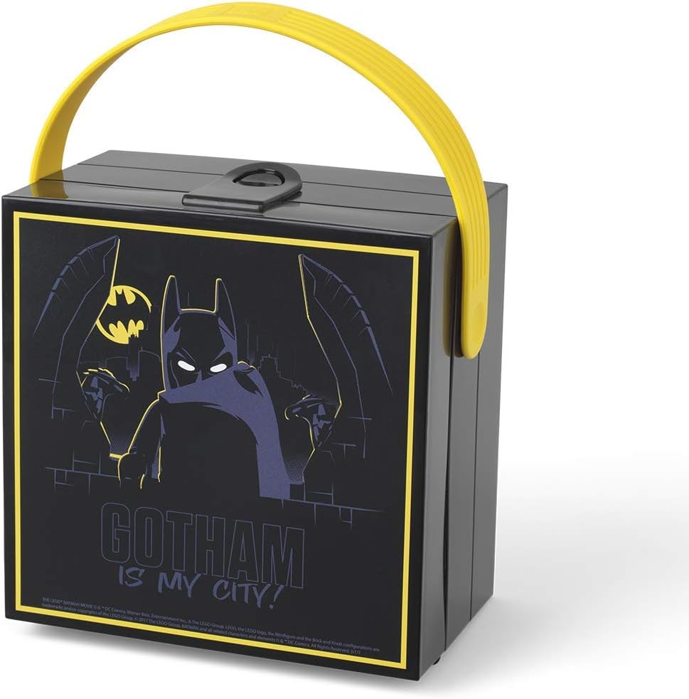 LEGO Batman Lunch Box with Handle/Portable Storage Box - Black