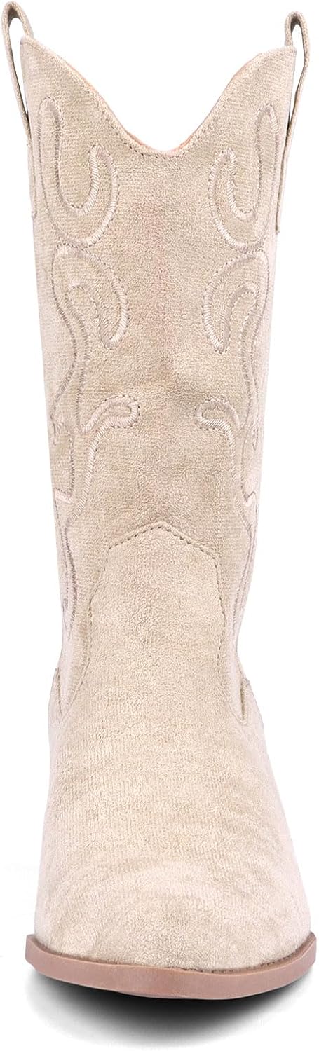 Bandkos Cowboy Boots for Women Cowgirl Mid Calf Western Embroidered... - Picture 24 of 70