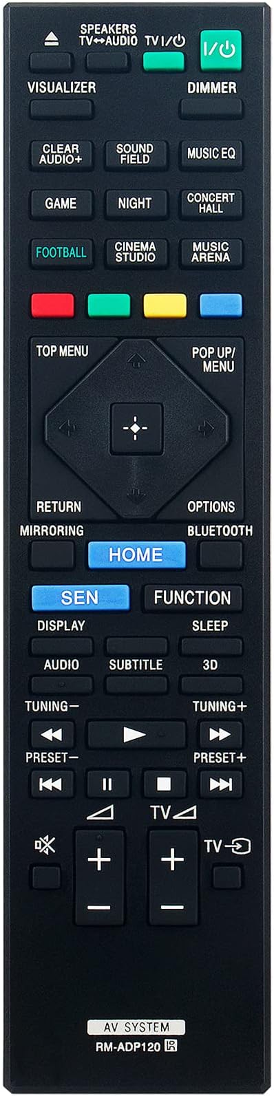 RM-ADP120 Replace Remote Control Work for Sony BDV-N9200W BDV-N7200W BDV-N5200W BDVN9200W BDVN7200W BDVN5200W 5.1 Channel Home Theater System Blu-ray DVD Player