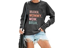 Mama Mommy Mom Bruh Mom Life Sweatshirt for Women