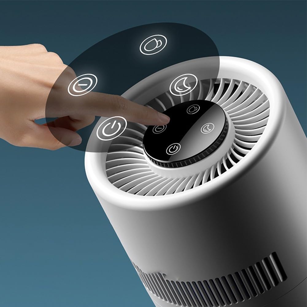 Humidificador de gran capacidad de 4 litros, humidificador evaporativo sin niebla con purificación de iones negativos, purificador de aire silencioso para uso doméstico, dormitorio y oficina