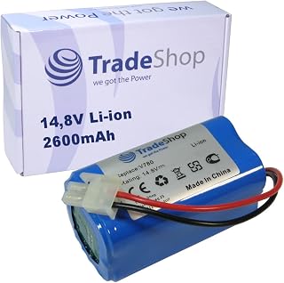 Trade-Shop Batería 14,8 V 2600 mAh compatible con Ecovacs Deebot CEN660 DL33 DL35 V780 CR120 X500 X580 KK8, Silvercrest SSRA1 305857 UR18650ZT-4S1P-AAF