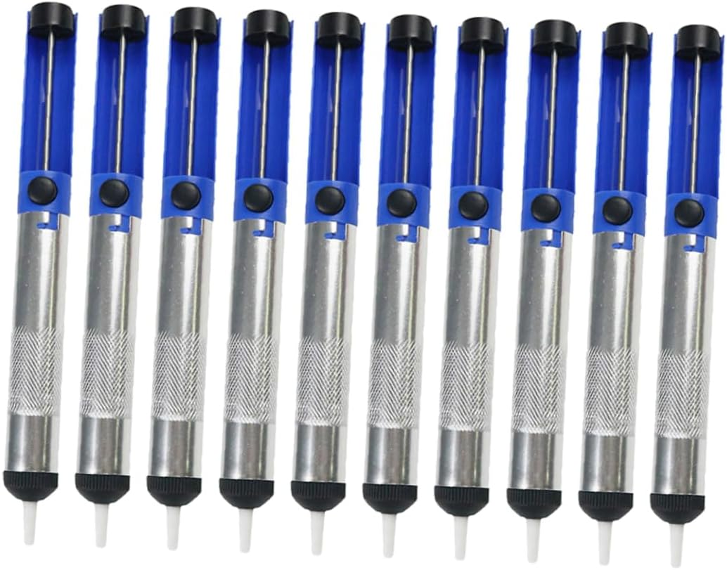 10pcs Solder Sucker Desoldering Pump Kit Manual High Suction Removal Tool for Efficient Solder Removal Circuit Boards Easy One-handed Use Design