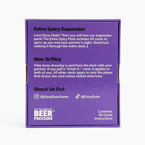 Miniatura 2 de Beer Pressure Dizzy Date - Paquete de expansión extra picante. El juego de cartas para una cita nocturna. Regalo perfecto para el día de San Valentín