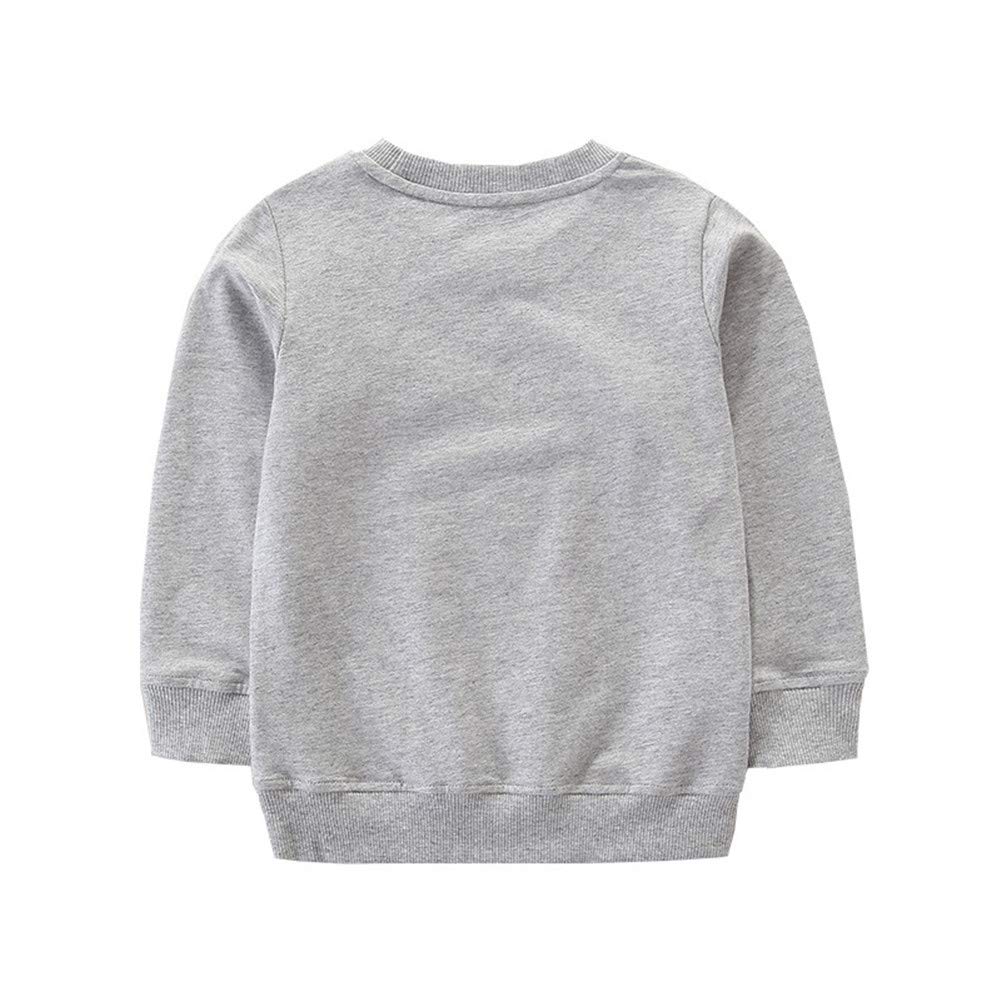 HILEELANG Sudaderas de manga larga con cuello redondo para niña
