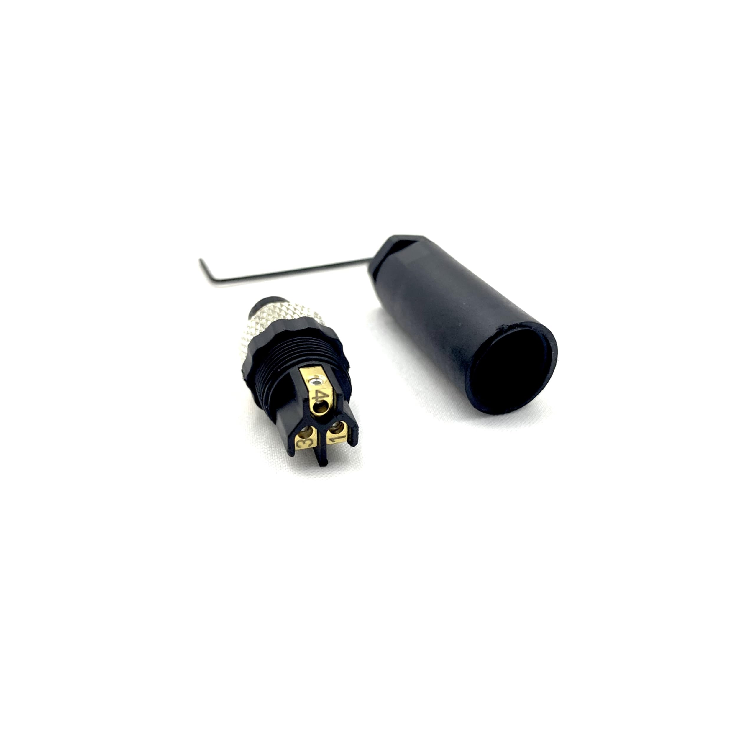 10 Stücke M8 3 poliger Stecker Rundsteckverbinder, IP67 industrieller Rundstecker 60V 4A ungeschirmter Code gerader Stecker, vor Ort montiert mit 8mm verdrahtetem Sensor