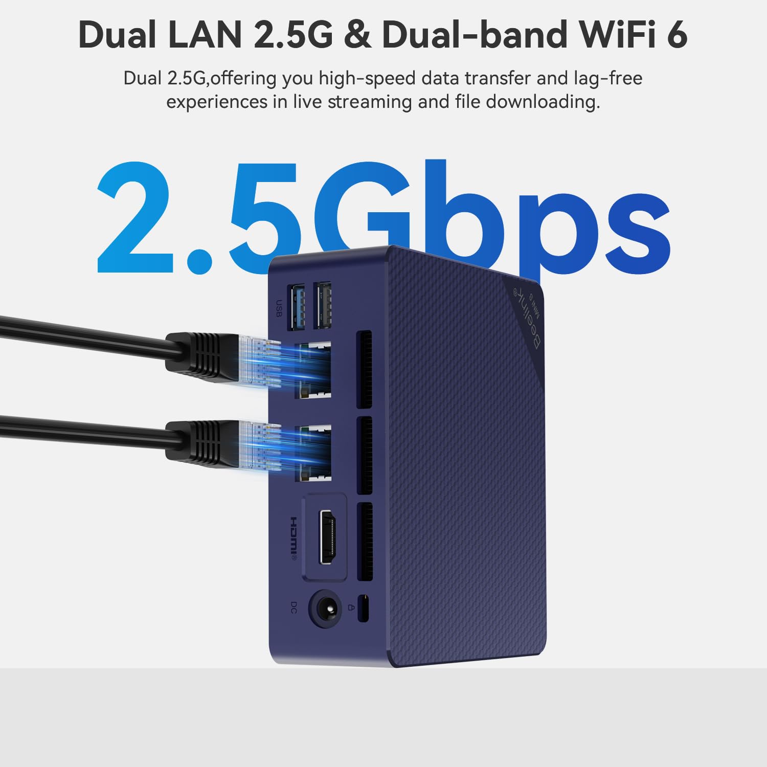 Beelink MINI-S13 Pro Mini PC, Processore Intel Twin Alder Lake-N150 (fino a 3,60 GHz), Mini Computer, 16 GB di RAM, SSD da 500 GB, Desktop da ufficio, HDMI/WiFi 6/BT 5.2/Dual 2.5G LAN