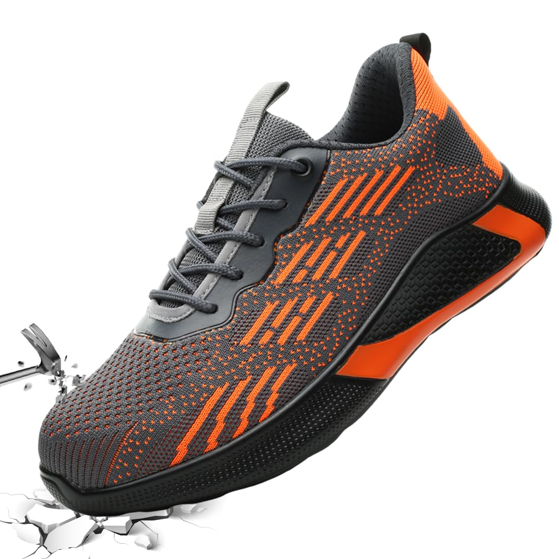 Scarpe Antinfortunistiche Scarpe da Lavoro Uomo Donna Scarpe Protettive Traspiranti Antiscivolo con Puntale in Acciaio per Unisex 36-46
