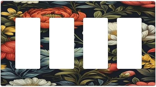 Vista 119 de Decorativo Arte Interruptor de Luz Cubiertas de Pintura al óleo Estilo Flores Placa de Pared de Interruptor de Interruptor Decorativo Placa