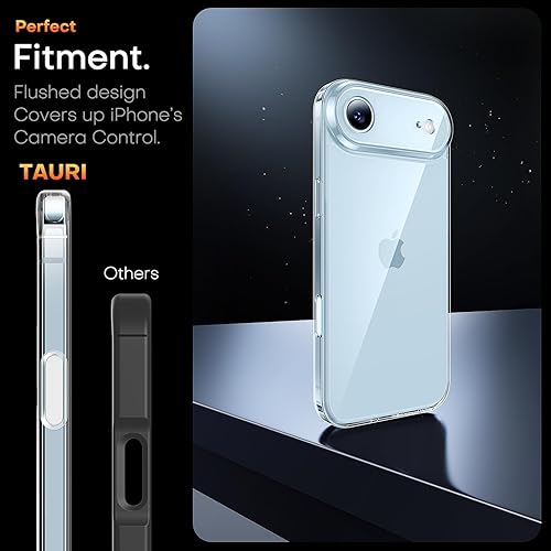 Miniatura 522 de TAURI Funda 3 en 1 para iPhone 13 Pro, [no amarilla] con 2 protectores de pantalla, funda delgada a prueba de golpes para iPhone 13 Pro, color negro