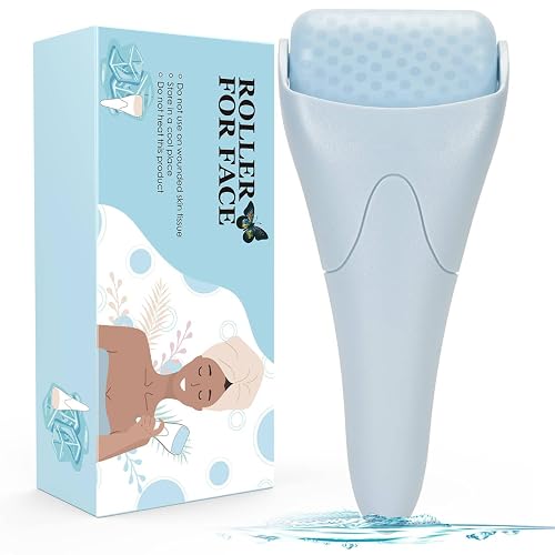 Fronnor Ice Roller for Face,Eyes,Facial Massager Tool,Soothing Skin Care Tool,Cooling Skincare Device for Puffiness,At-Home Spa Gift for Women - Haze Blue