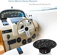 Vista 7 de Pyle Marine Head Unit Receiver Speaker Kit - In-Dash LCD Digital Stereo Built-in Bluetooth & Microphone w/ AM FM Radio System 6.5’’ Waterproof