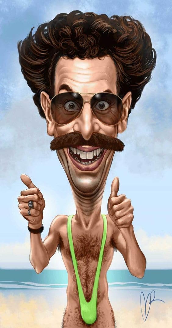 Borat Movie Poster - 12x18 Inches | 170 GSM Gloss Finish | High Resolution Poster DecorA334
