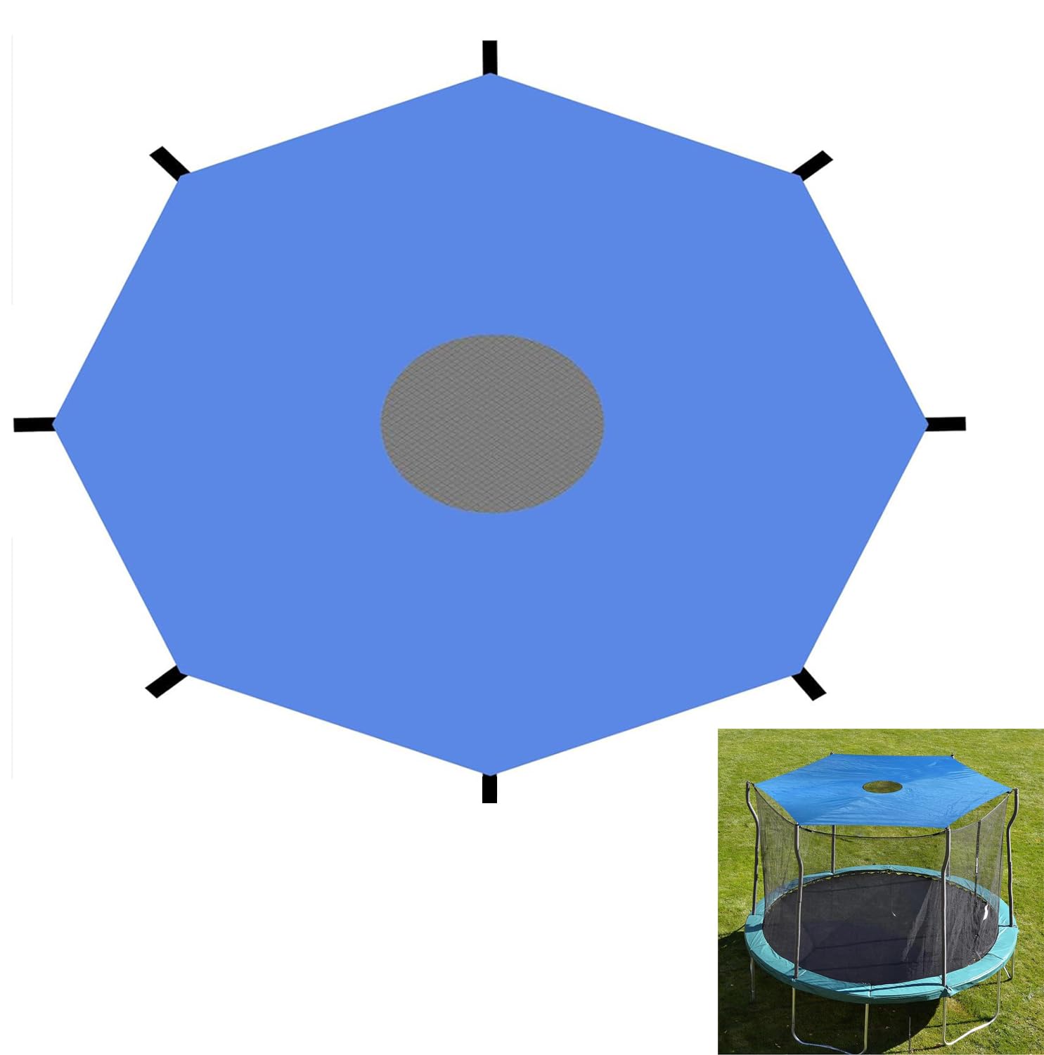 Trampoline Sunshade Cover UV Protection 6FT 8FT 10FT 12FT 14FT 16FT Durable Trampoline Shade Fabric Outdoor Safety Solution for Kids Trampoline Shade Cloth Weather Resistant Design-image-30