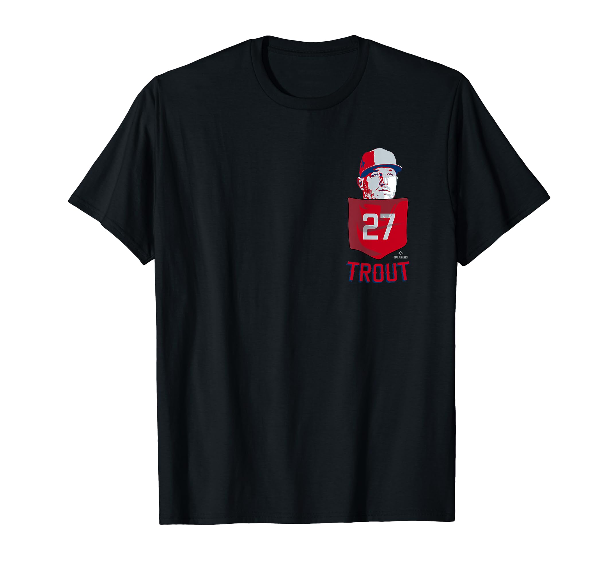 Mike Trout Los Angeles Baseball Pocket Tee MLBPA T-Shirt