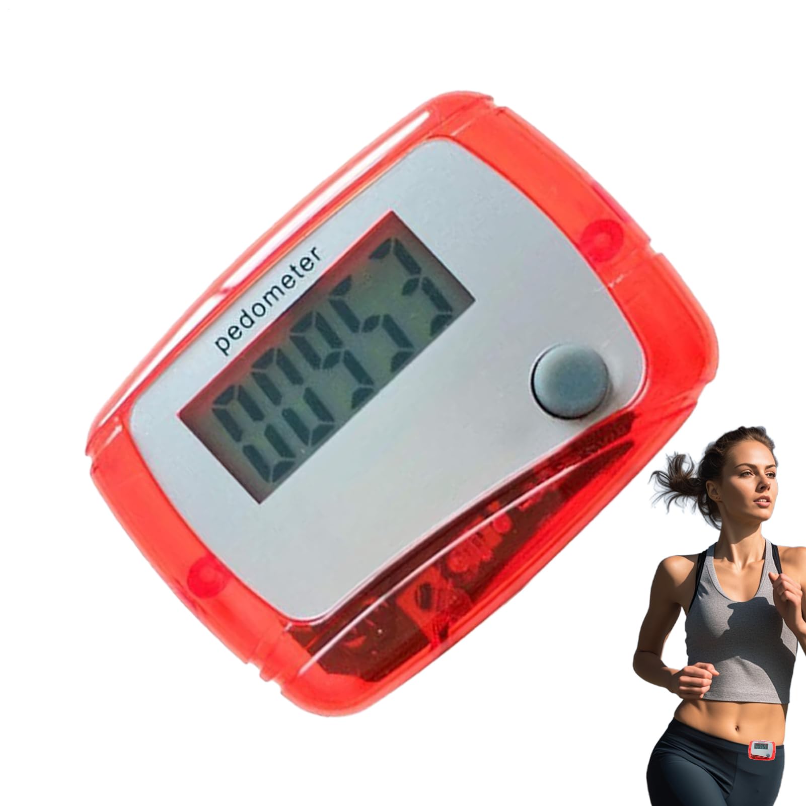 Step Counter for Walking- Digital Pedometer | Pedometer for Walking Steps and Miles | Step Counter with LCD Display | Daily Target Monitor for Sports Travel Adventures Swimming Indoor Hiking