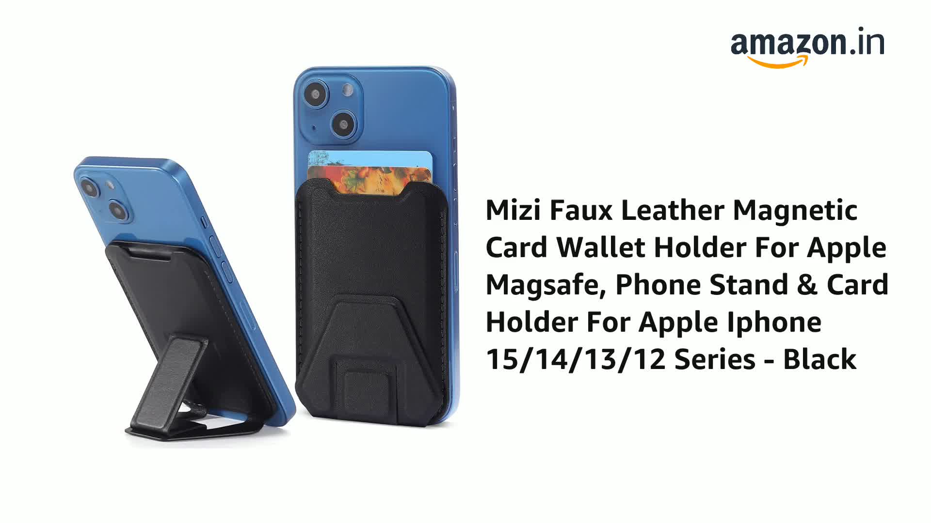 Mizi Faux Leather Magnetic Card Wallet Holder For Apple