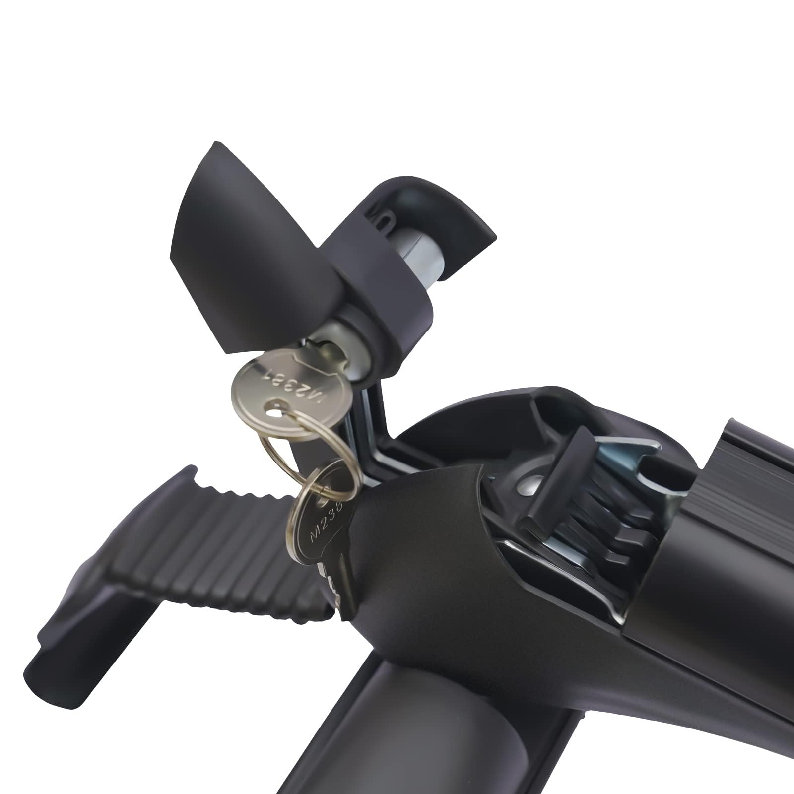 Barre portatutto in alluminio universale per 4/5 porte, portatutto con serratura fino a 75 kg, nero, senza foratura, adatto per grondaie 110-114 cm e telaio della finestra 124-134 cm