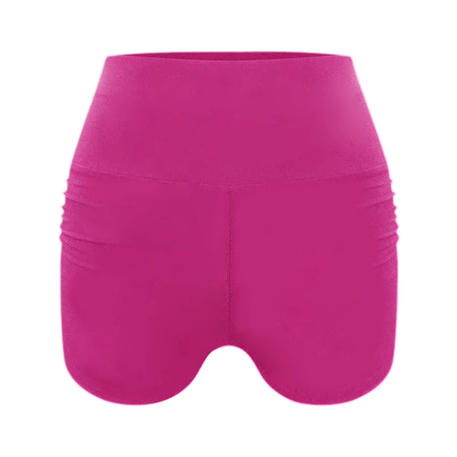 Women High Waist Yoga Shorts Sport Running Workout Tummy Control Rose Red S|Clothing Shoes & Accessories|Womens Clothing|Shorts-image-43