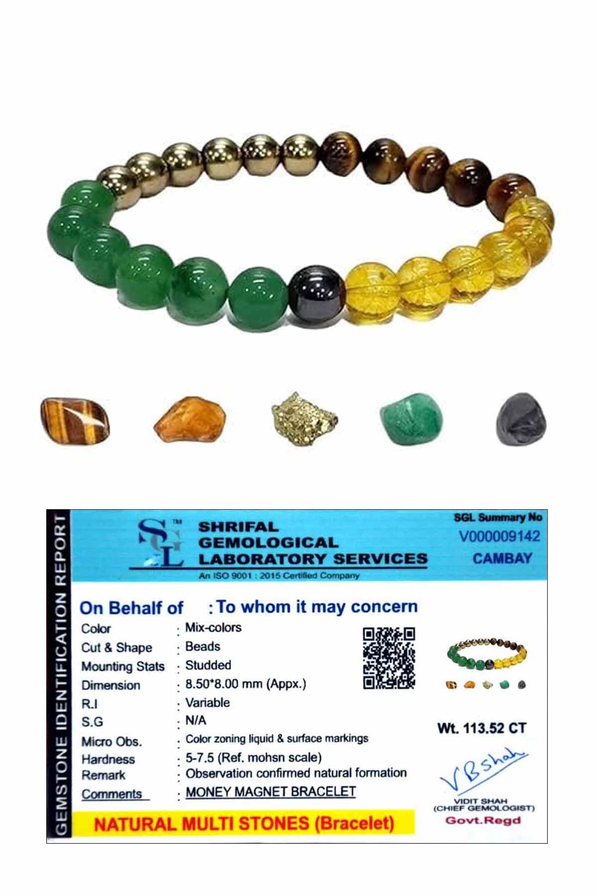 SHIVAM AGATE Money Magnet | Citrine | Pyrite | Tiger Eye | Green Aventurine | Hematite Bracelet for Wealth,Income Abundance & Prosperity | Reiki Healing Crystal Bracelet for Unisex (Pack of 1) (B0DF74TCTP) Amazon Price History, Amazon Price Tracker