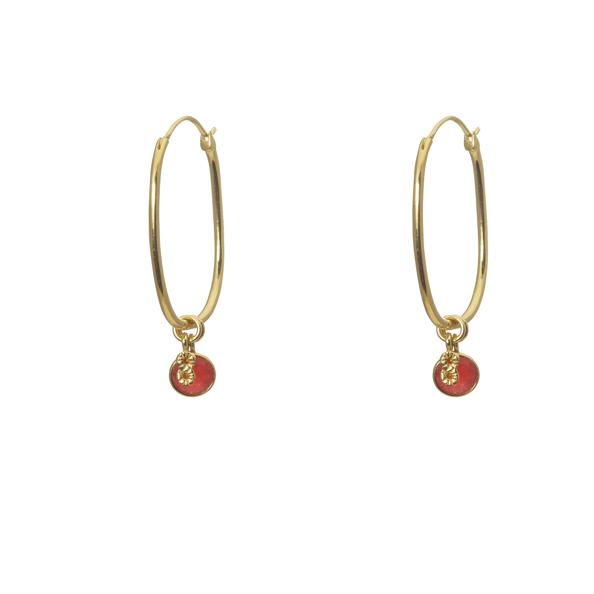 7th HeavenNatural Carnelian Gemstone Infinity Hoops