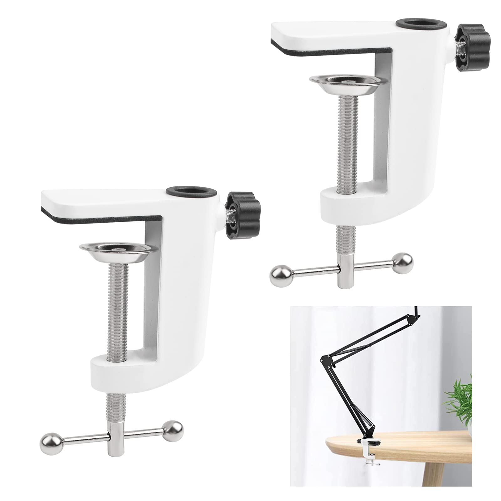 Black Clamps Universal C-Clamp Aluminum Support Clamp Desktop Mount ...