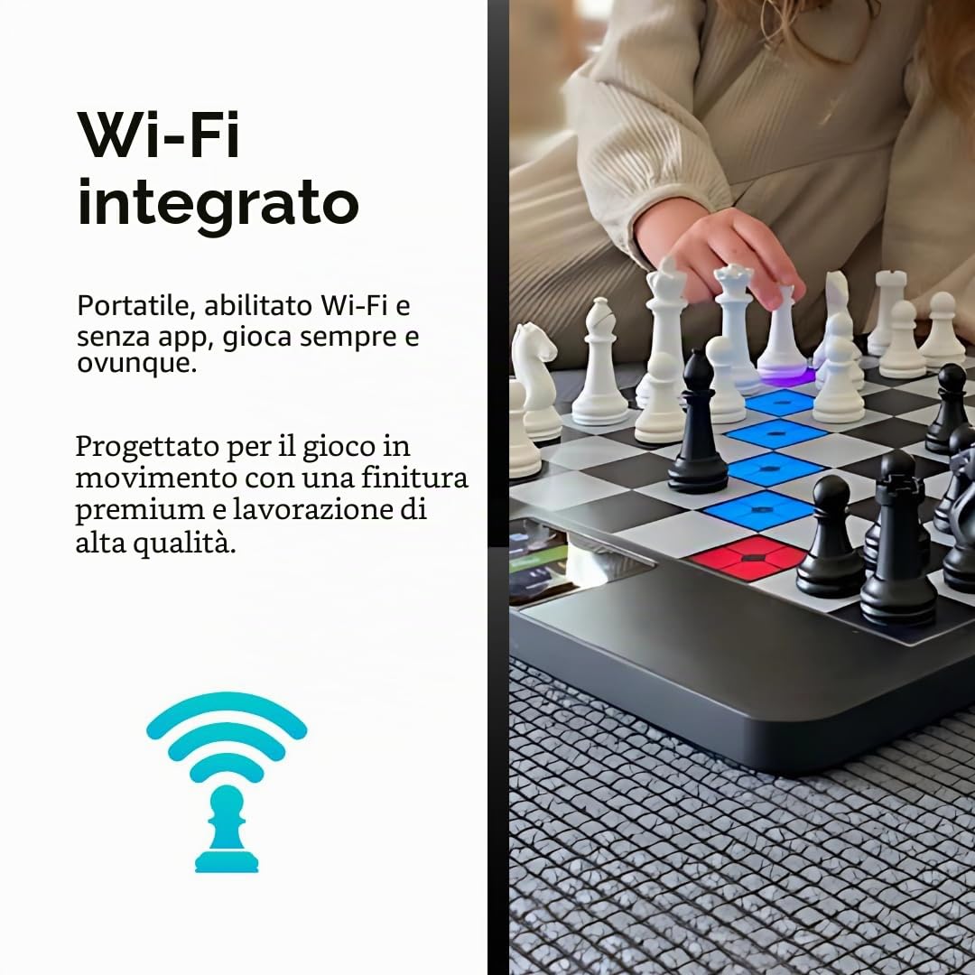 ChessUp Bryght Labs - 2 scacchiere elettroniche, WiFi integrato, motore di scacchi, set di scacchi TouchSense, scacchiera intelligente illuminata, con AI, lezioni, gioco wireless e app Companion