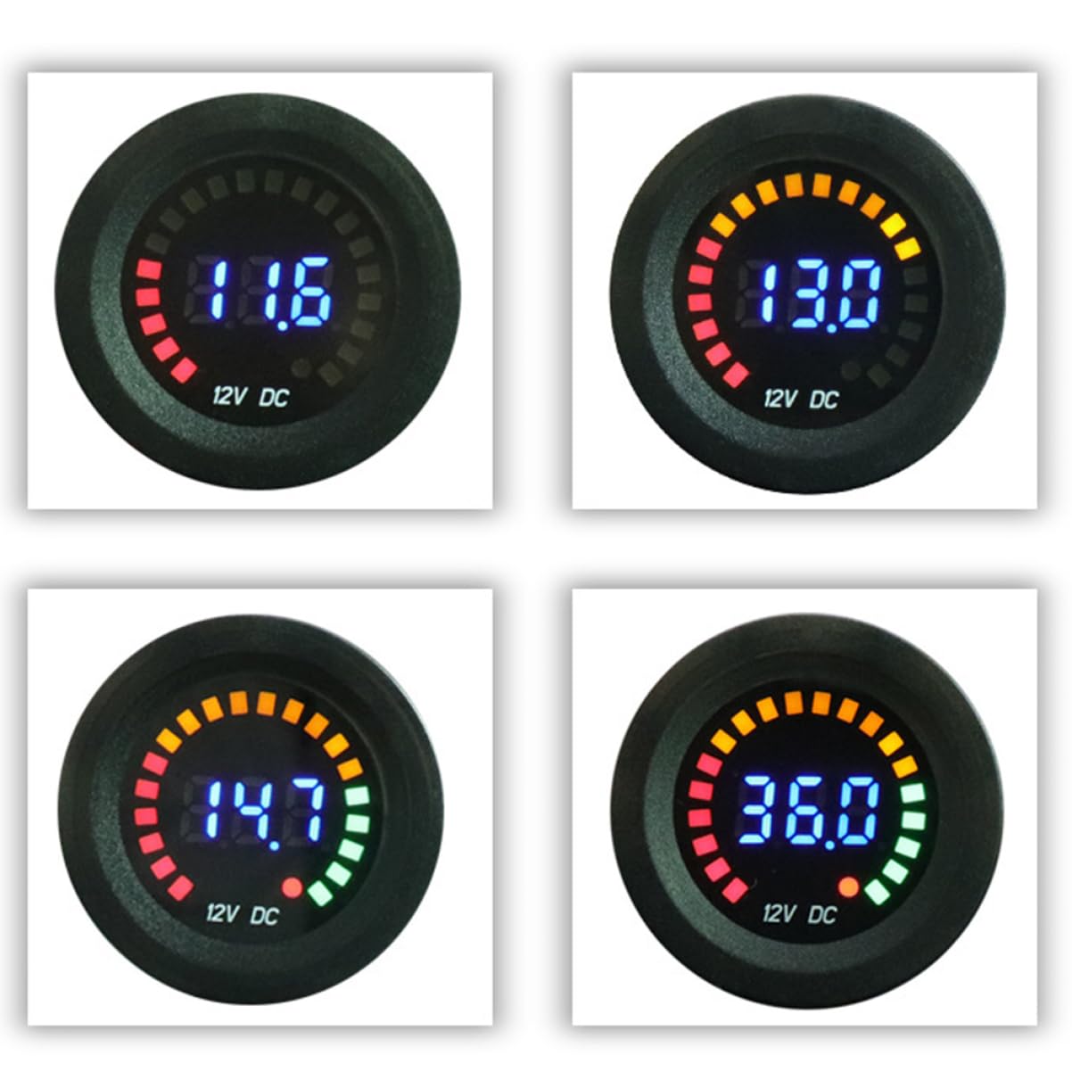 Digital Voltmeter Gauge Car Motorcycle Panel Dc Battery Capacity Display Voltmeter