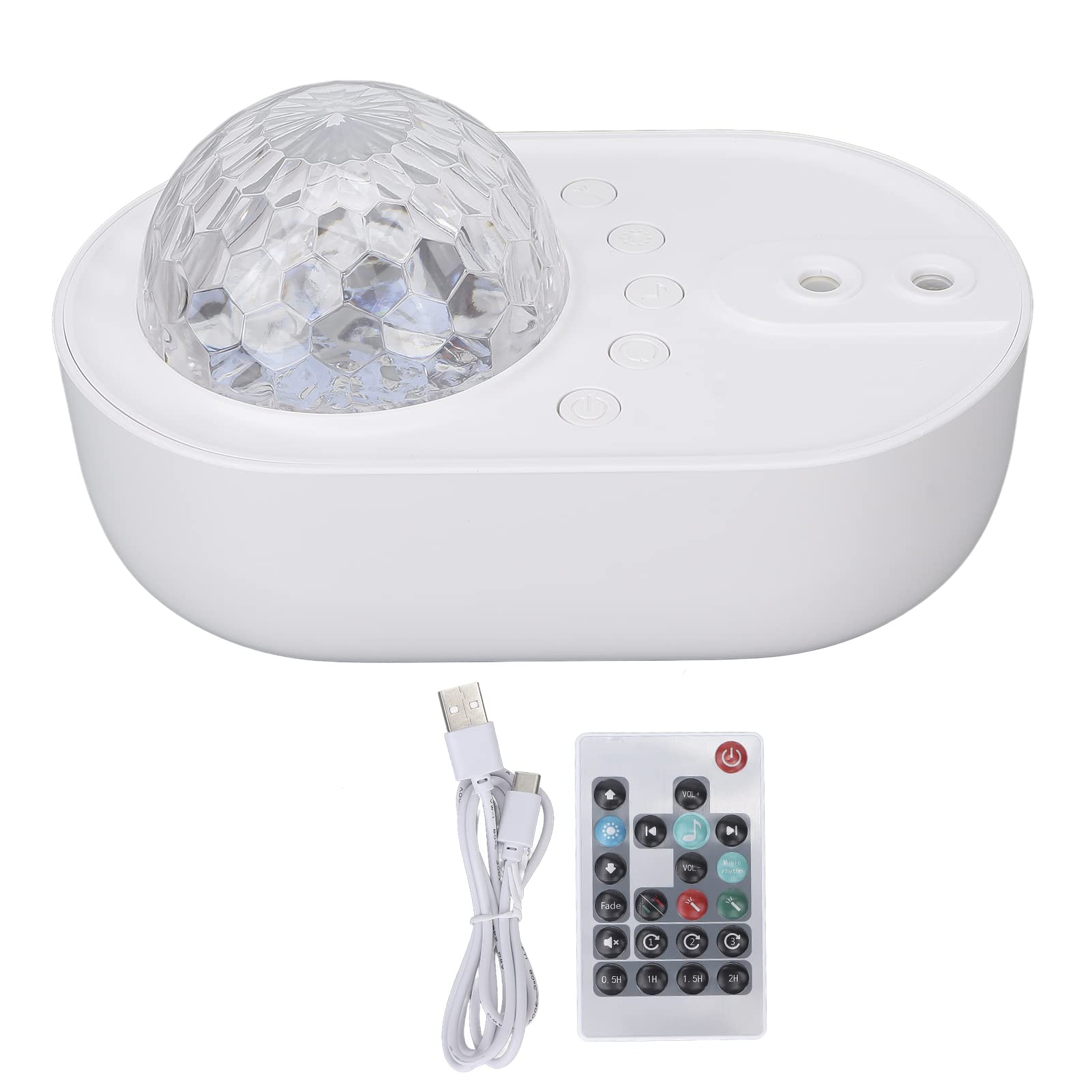 para proyector de luz Nocturna Estrellada, Brillo Ajustable, proyección de Cielo giratoria, 10 Modos de iluminación, Control Remoto, Cambio de Color con música, Material
