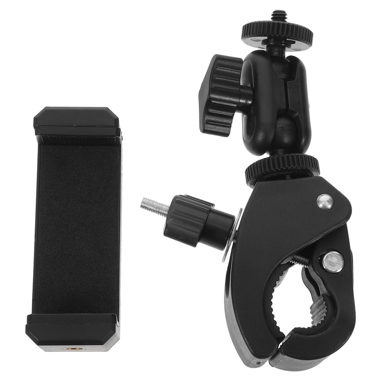 ERINGOGO Soporte Ajustable para Clarinete y Trombón Clip Giratorio Rápido para Teléfono y Soporte Portátil Compatible Tubos Redondos 005-015 Pulgadas Color Negro Adecuado para