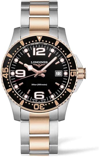 Longines HYDROCONQUEST - Orologio subacqueo 41 mm in acciaio inox/PVD  L37403587 : Amazon.it: Orologi