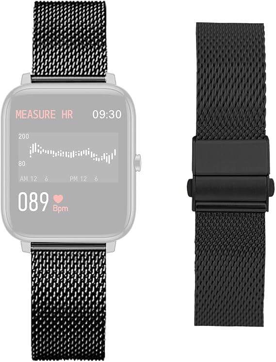 smaate Correa de reloj compatible con P22 Donerton, Popglory, CanMixs de  1.4 pulgadas; Motast Mugu Chalyh P36A P36B, AGPTEK LW31 reloj inteligente  de 1.7 pulgadas, repuesto de 0.7 pulgadas, cierre plegable con
